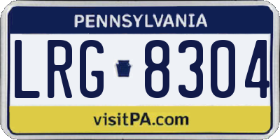 PA license plate LRG8304