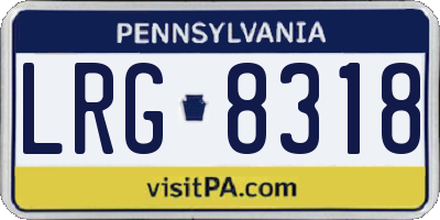 PA license plate LRG8318
