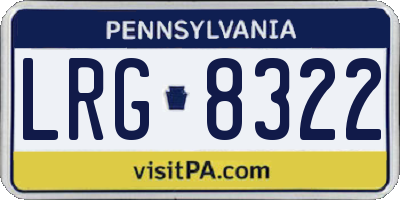 PA license plate LRG8322