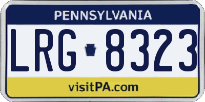 PA license plate LRG8323