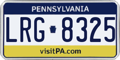 PA license plate LRG8325