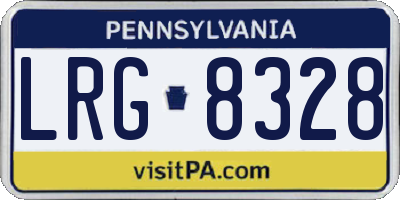 PA license plate LRG8328