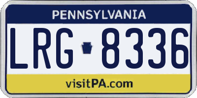 PA license plate LRG8336