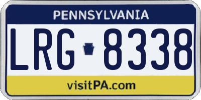 PA license plate LRG8338