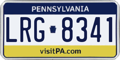 PA license plate LRG8341