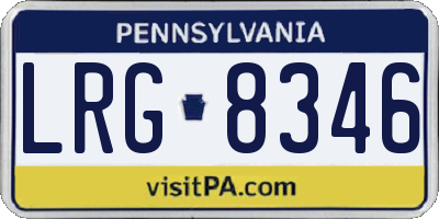 PA license plate LRG8346