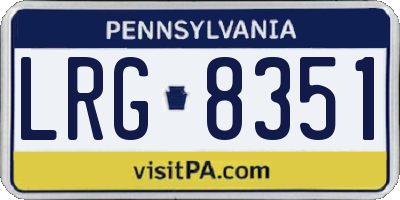 PA license plate LRG8351