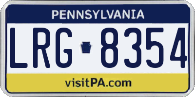 PA license plate LRG8354