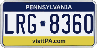 PA license plate LRG8360