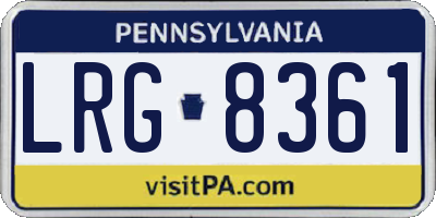 PA license plate LRG8361