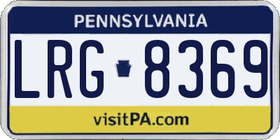 PA license plate LRG8369