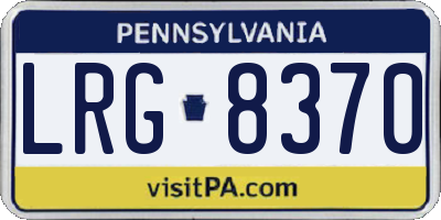 PA license plate LRG8370