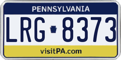PA license plate LRG8373
