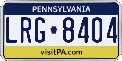 PA license plate LRG8404
