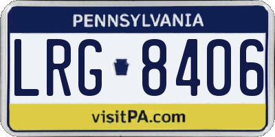 PA license plate LRG8406
