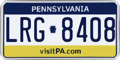 PA license plate LRG8408