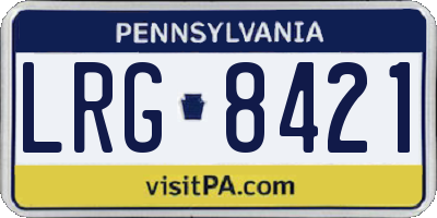 PA license plate LRG8421
