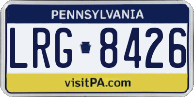 PA license plate LRG8426