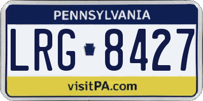 PA license plate LRG8427