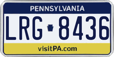 PA license plate LRG8436