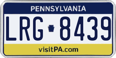 PA license plate LRG8439