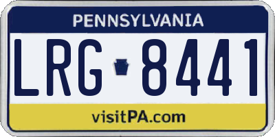 PA license plate LRG8441