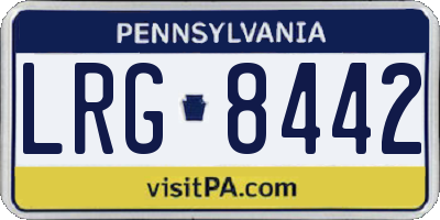 PA license plate LRG8442