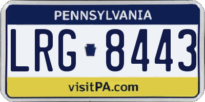 PA license plate LRG8443