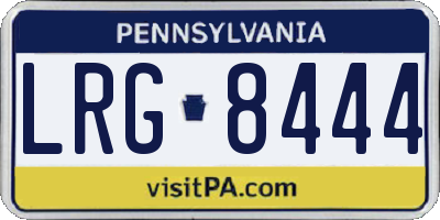 PA license plate LRG8444