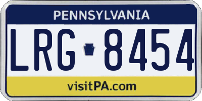 PA license plate LRG8454