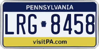 PA license plate LRG8458