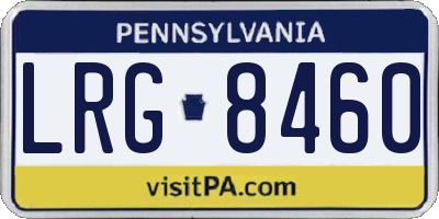 PA license plate LRG8460