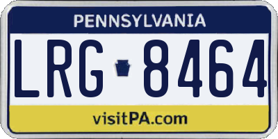 PA license plate LRG8464