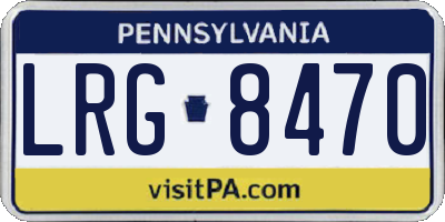 PA license plate LRG8470