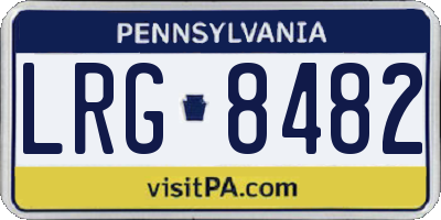 PA license plate LRG8482