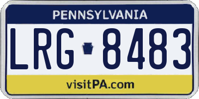 PA license plate LRG8483