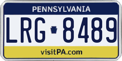 PA license plate LRG8489