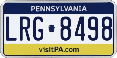 PA license plate LRG8498