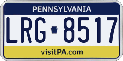 PA license plate LRG8517