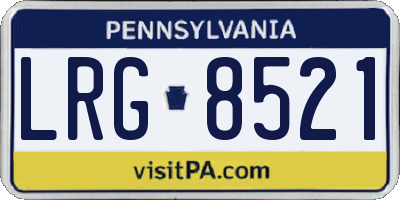 PA license plate LRG8521