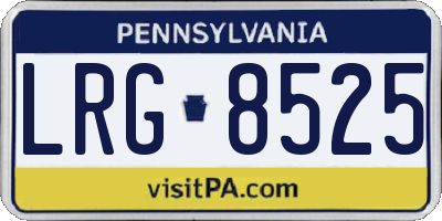 PA license plate LRG8525