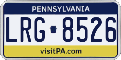 PA license plate LRG8526