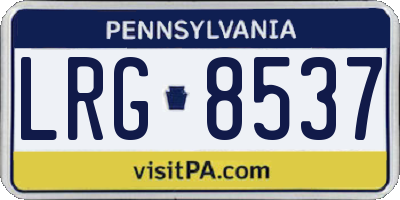 PA license plate LRG8537