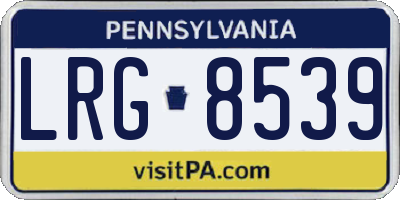 PA license plate LRG8539