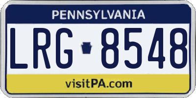 PA license plate LRG8548