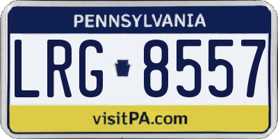 PA license plate LRG8557