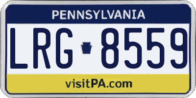 PA license plate LRG8559