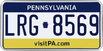 PA license plate LRG8569