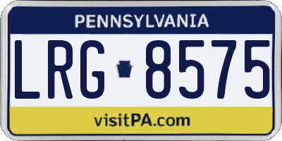 PA license plate LRG8575