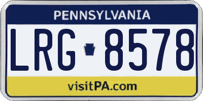 PA license plate LRG8578